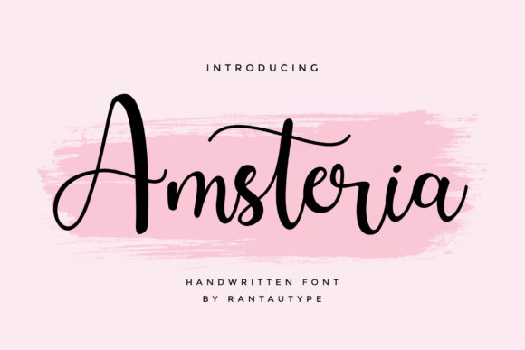 Amsteria: A Dreamy Handwritten Font for Branding