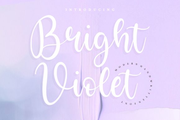 Bright Violet: A Handwritten Font for Elegant Editorial Design