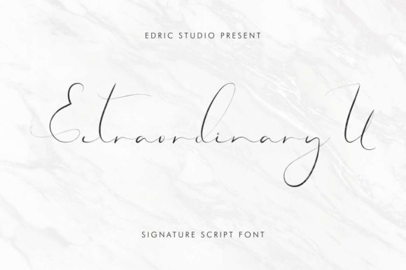 Extraordinary U: A Dainty Script Font for Web Design