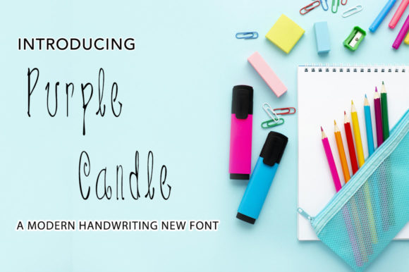 Purple Candle Font for Small Business Branding