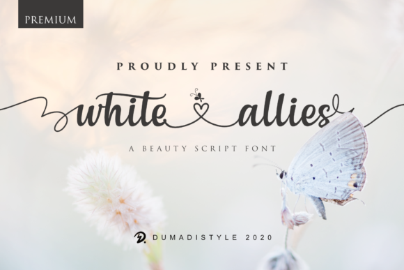 White Allies: A Romantic Script Font for Editorial Design